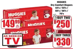 Boxer Huggies Dry Comfort Diapers offer