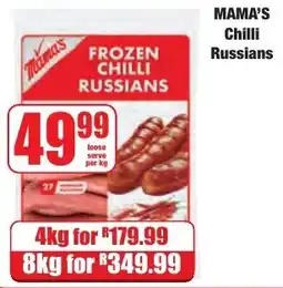 Boxer Mama's Chilli Russians offer