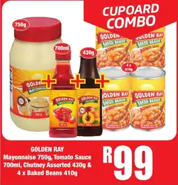 Boxer Golden Ray Mayonnaise, Tomato Sauce, Chutney Assorted & Baked Beans offer