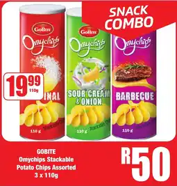 Boxer Gobite Omychips Stackable Potato Chips Assorted offer