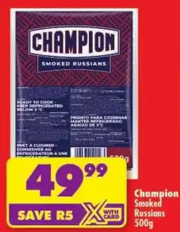 Shoprite Champion Smoked Russians offer