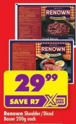 Shoprite Renown Shoulder/ Diced Bacon offer