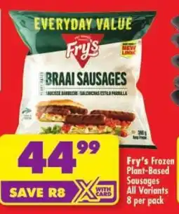 Shoprite Fry's Frozen Plant-Based Sausages All Variants offer