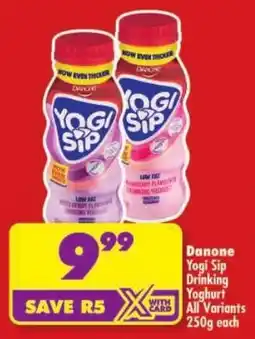 Shoprite Danone Yogi Sip Drinking Yoghurt All Variants offer