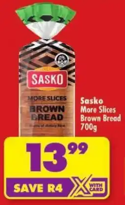 Shoprite Sasko More Slices Brown Bread offer