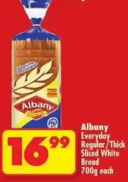 Shoprite Albany Everyday Regular/ Thick Sliced White Bread offer