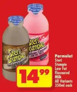 Shoprite Parmalat Steri Stumpie Low Fat Flavoured Milk All Variants offer