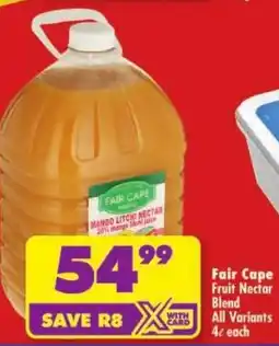 Shoprite Fair Cape Fruit Nectar Blend All Variants offer