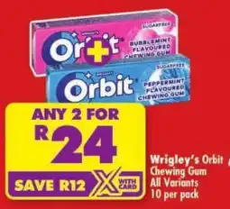 Shoprite Wrigley's Orbit Chewing Gum All Variants offer