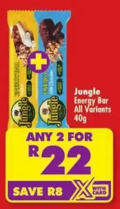 Shoprite Jungle Energy Bar All Variants offer
