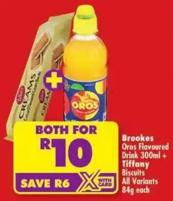 Brookes Oros Flavoured Drink + Tiffany Biscuits All Variants