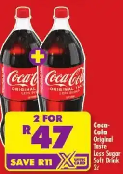 Shoprite Coca-Cola Original Taste Less Sugar Soft Drink offer