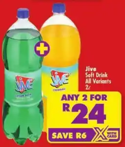 Shoprite Jive Soft Drink All Variants offer