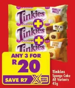 Shoprite Tinkies Sponge Cake All Variants offer