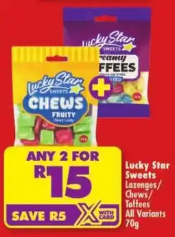 Shoprite Lucky Star Sweets Lozenges/ Chews/ Toffees All Variants offer