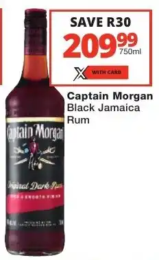 Checkers Liquor Shop Captain Morgan Black Jamaica Rum offer