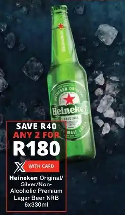 Checkers Liquor Shop Heineken Original/ Silver/ Non-Alcoholic Premium Lager Beer NRB offer