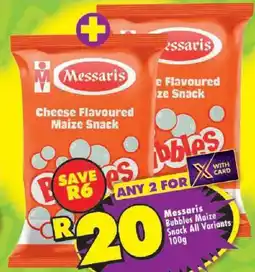 Shoprite Messaris Bubbles Maize Snack All Variants offer