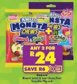 Shoprite Amazon Monsta Sweet & Sour Chews/ Fruit Smoothie offer