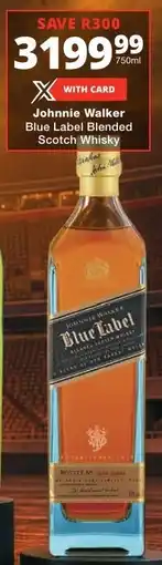 Checkers Liquor Shop Johnnie Walker Blue Label Blended Scotch Whisky offer