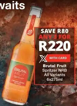 Checkers Liquor Shop Brutal Fruit Spritzer NRB All Variants offer