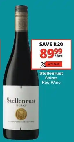 Checkers Liquor Shop Stellenrust Shiraz Red Wine offer