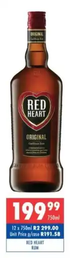 Ultra Liquors Red Heart Rum offer