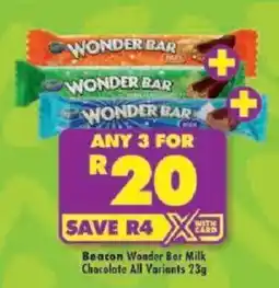 Shoprite Beacon Wonder Bar Milk Chocolate All Variants offer