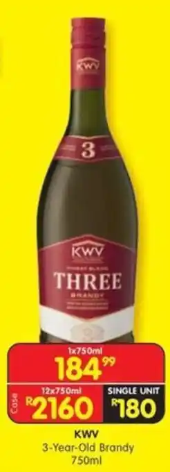 Shoprite Liquor KWV 3-Year-Old Brandy offer