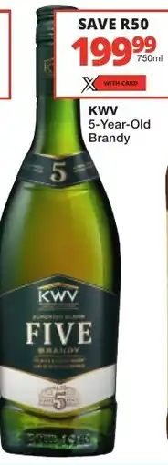 Checkers Liquor Shop KWV 5-Year-Old Brandy offer