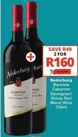 Checkers Liquor Shop Nederburg Baronne Cabernet Sauvignon/ Shiraz Red Blend Wine offer