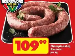 Shoprite Championship Boerewors offer