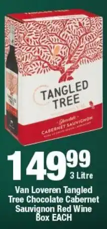 OK Liquor Van Loveren Tangled Tree Chocolate Cabernet Sauvignon Red Wine Box offer