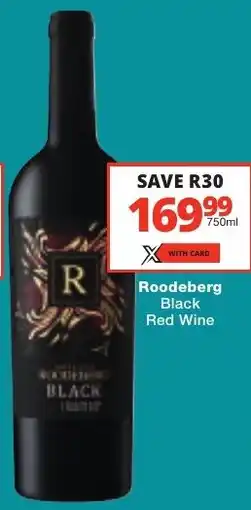 Checkers Liquor Shop Roodeberg Black Red Wine offer