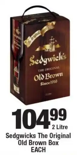 OK Liquor Sedgwick's The Original Old Brown Box offer