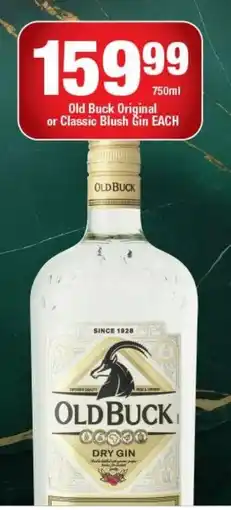 OK Liquor Old Buck Original or Classic Blush Gin offer