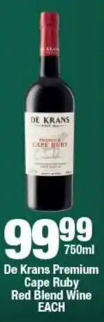 OK Liquor De Krans Premium Cape Ruby Red Blend Wine offer