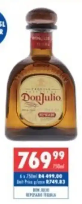 Ultra Liquors Don Julio Reposado Tequila offer