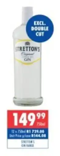 Ultra Liquors Stretton's gin range offer