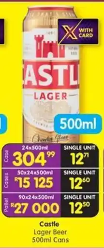 Shoprite Liquor Castle Lager Beer Cans offer