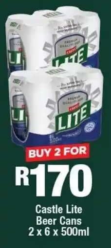 OK Liquor Castle Lite Beer Cans offer