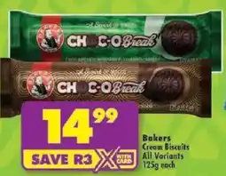 Shoprite Bakers Cream Biscuits All Variants offer