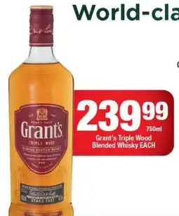 OK Liquor Grant's Triple Wood Blended Whisky offer