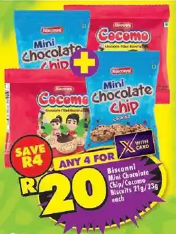 Shoprite Bisconni Mini Chocolate Chip/ Cocomo Biscuits offer