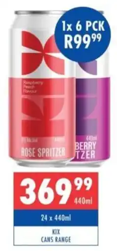 Ultra Liquors Kix cans range offer