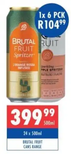 Ultra Liquors Brutal fruit cans range offer