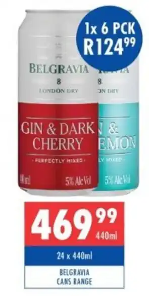 Ultra Liquors Belgravia cans range offer