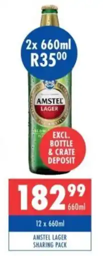 Ultra Liquors Amstel lager sharing pack offer