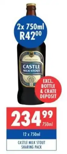 Ultra Liquors Castle milk stout sharing pack offer