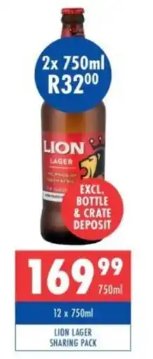 Ultra Liquors Lion lager sharing pack offer